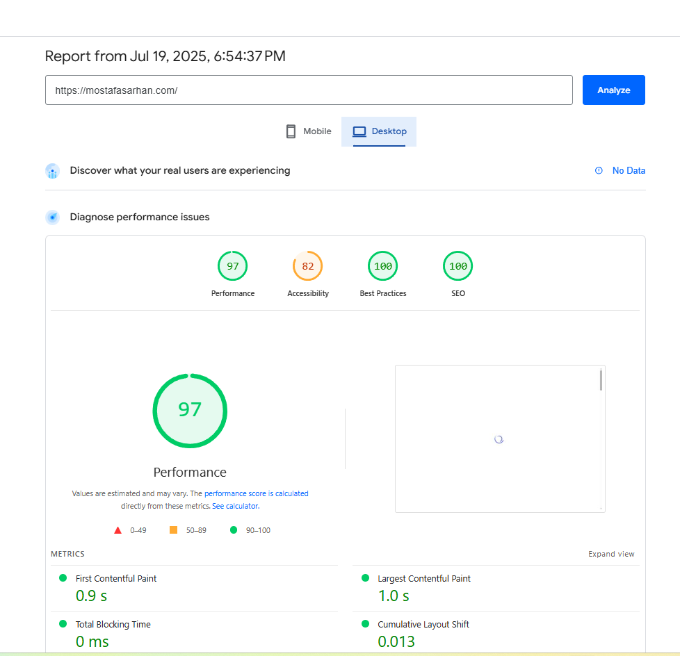 page speed
